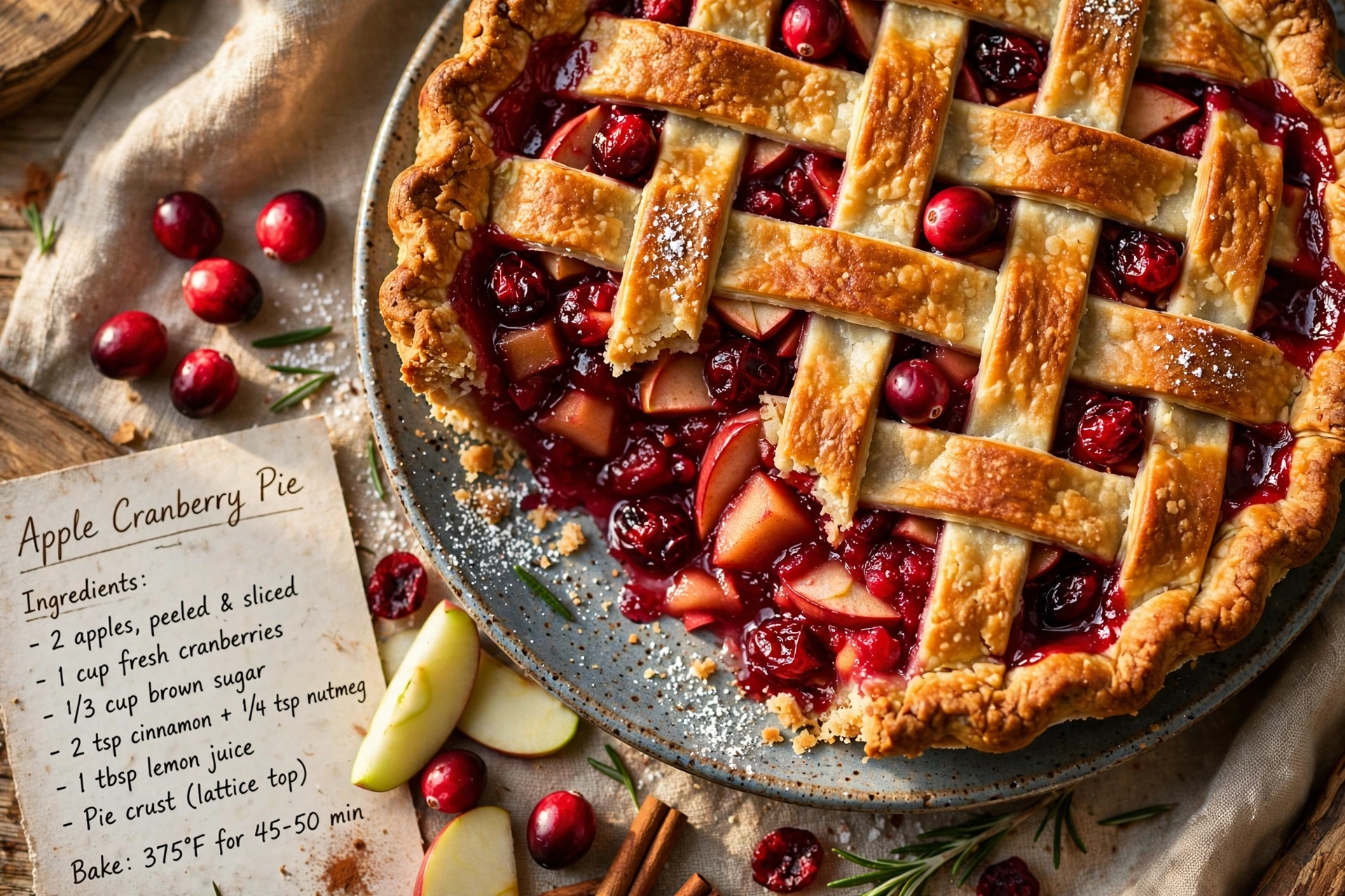 Apple Cranberry Pie
