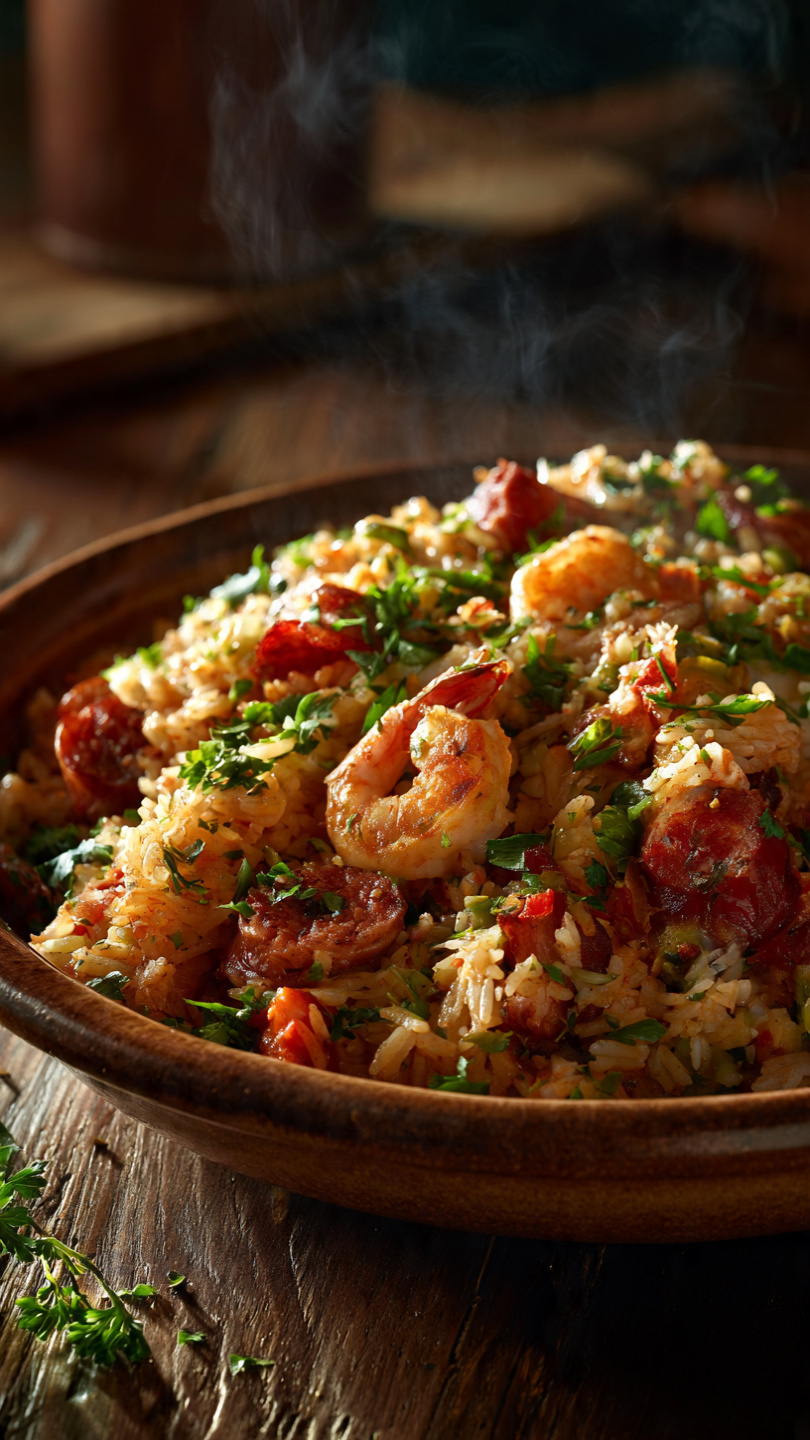 Creole Jambalaya with Shrimp and Sausage