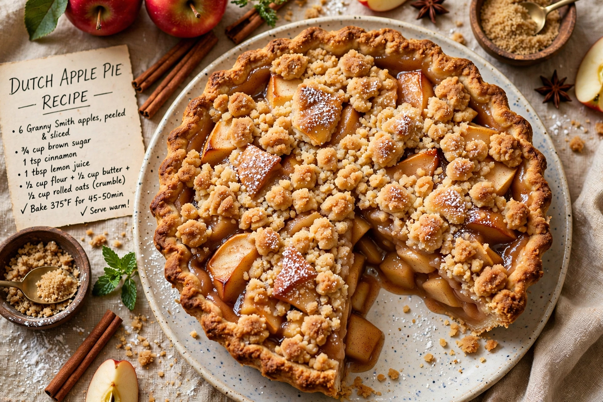 Old Fashioned Dutch Apple Pie