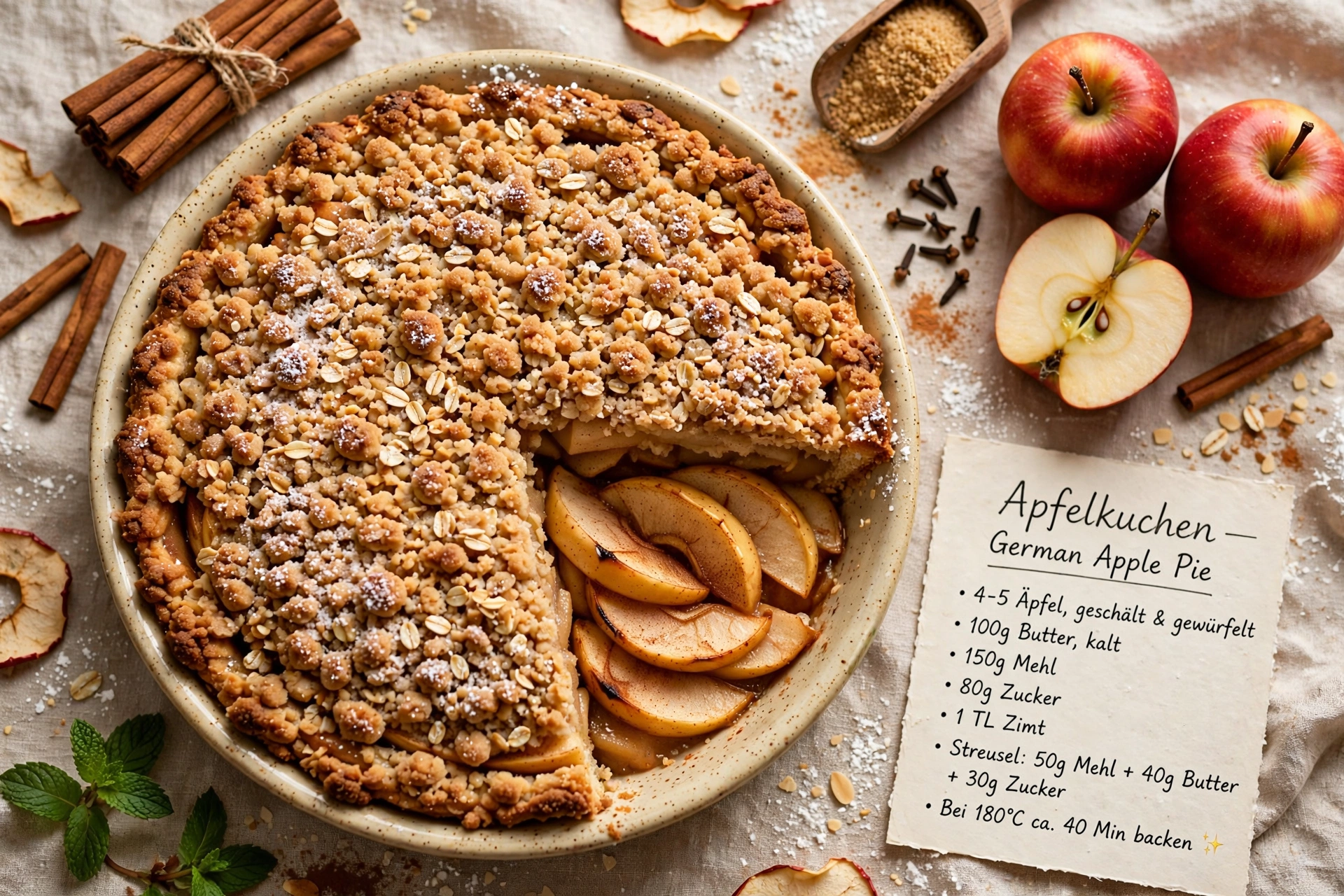 German Apple Pie (Apfelkuchen)