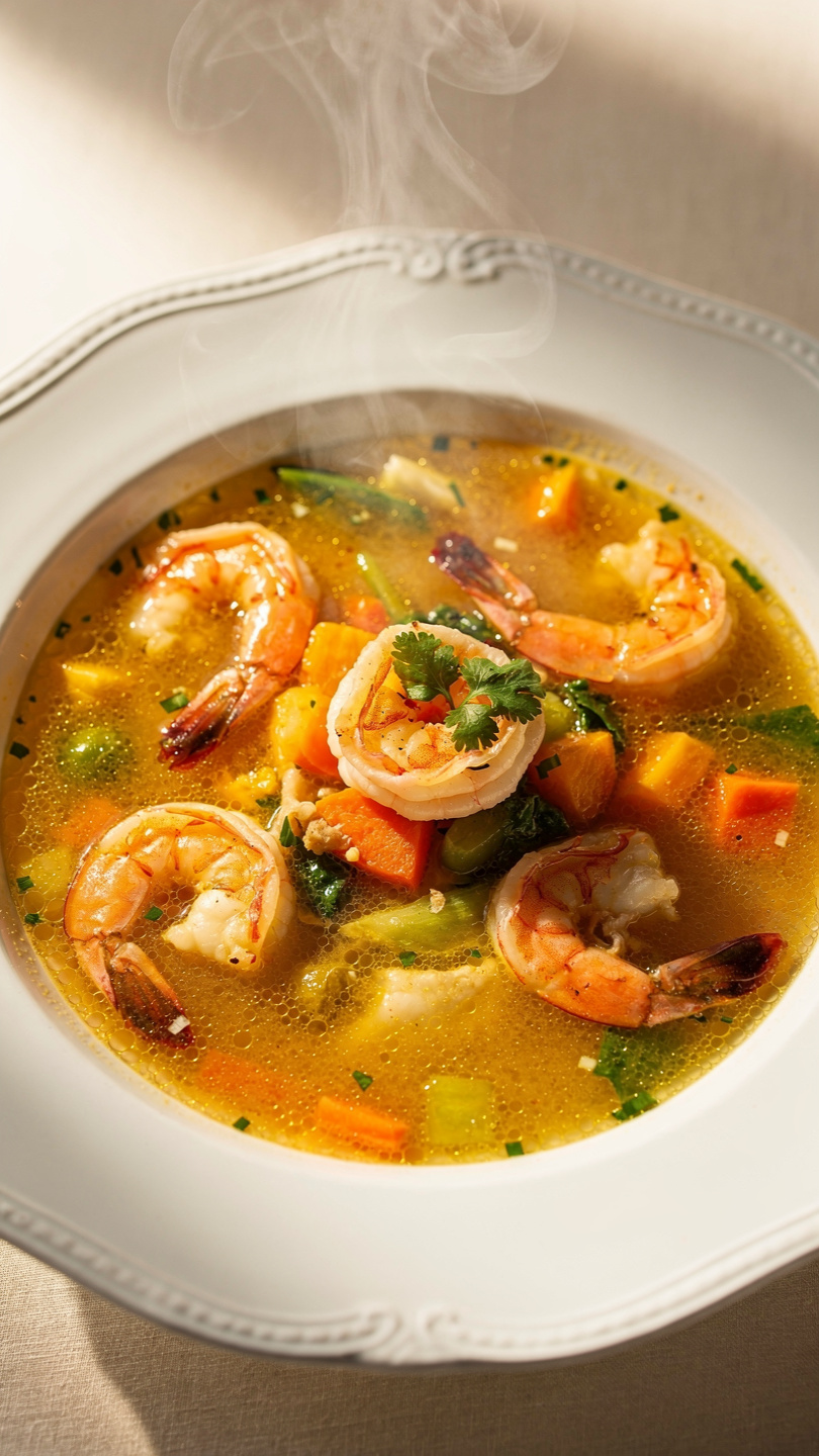 Creamy Shrimp Soup with Gnocchi